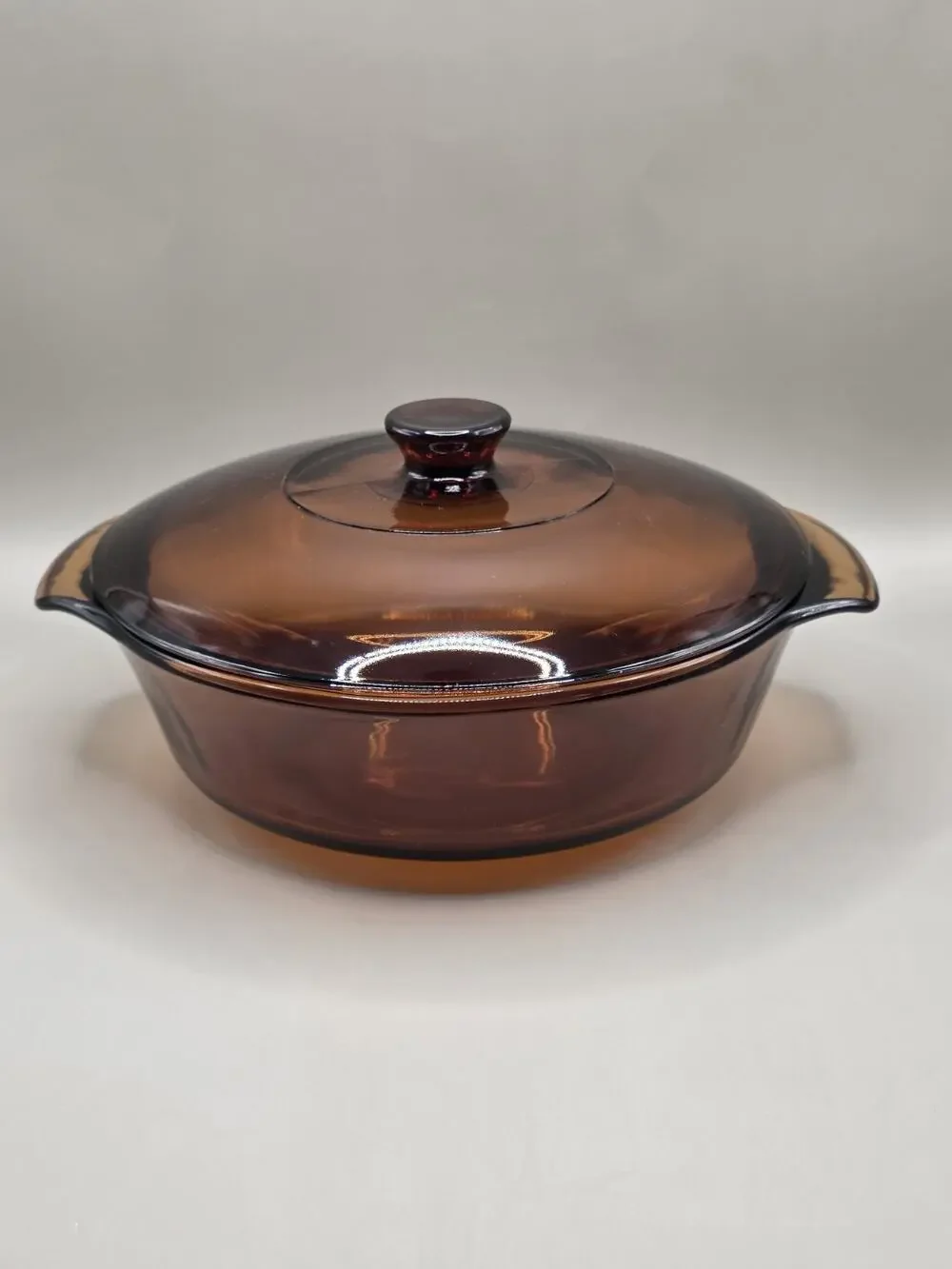 Vintage Anchor Hocking Harvest Amber Glass Casserole Dish with Lid Ovenware